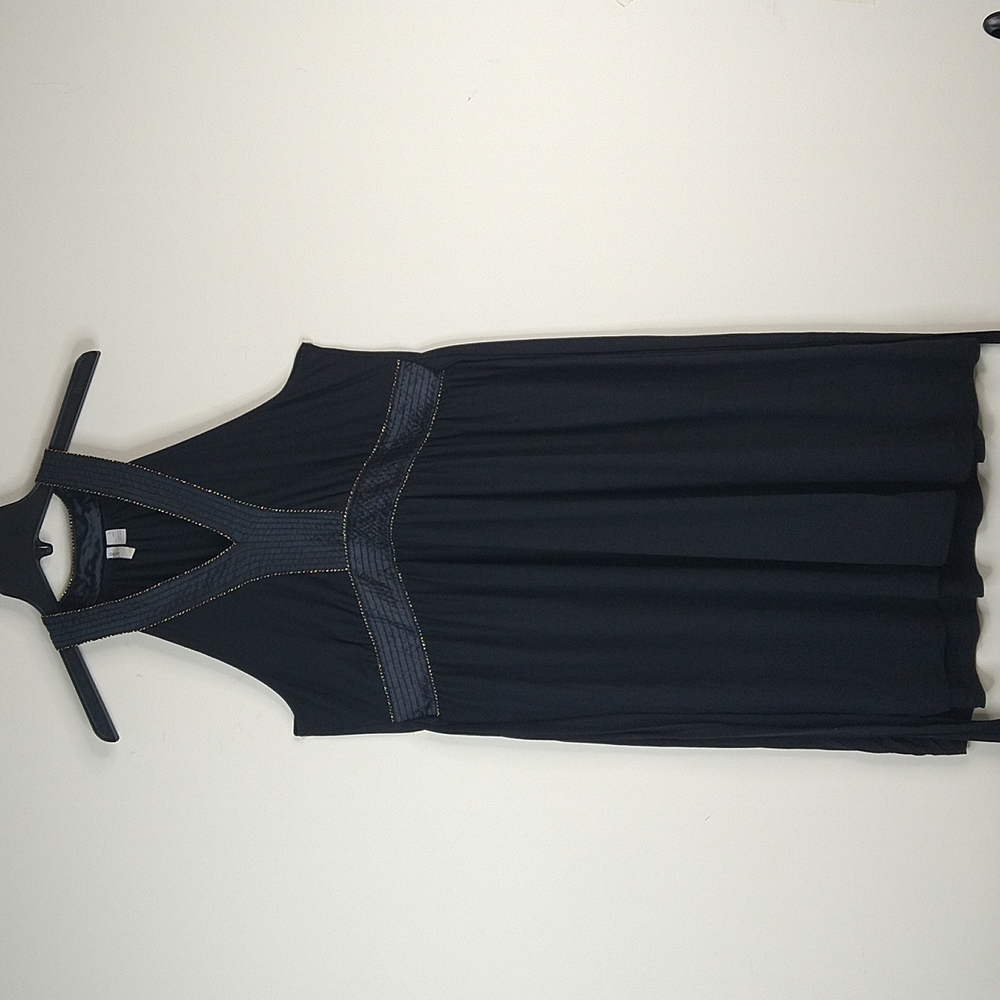 Women  Black | Gold Dress Size: L Tall